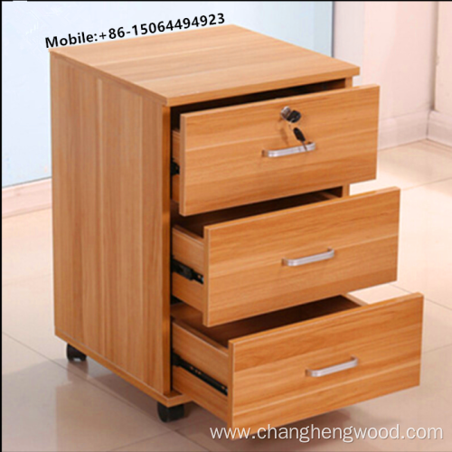 Movable 3 drawer drawer cabinet or file cabinet